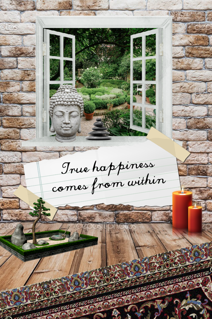 True happiness comes from within Buddha zen meditation space motivation spiritual 