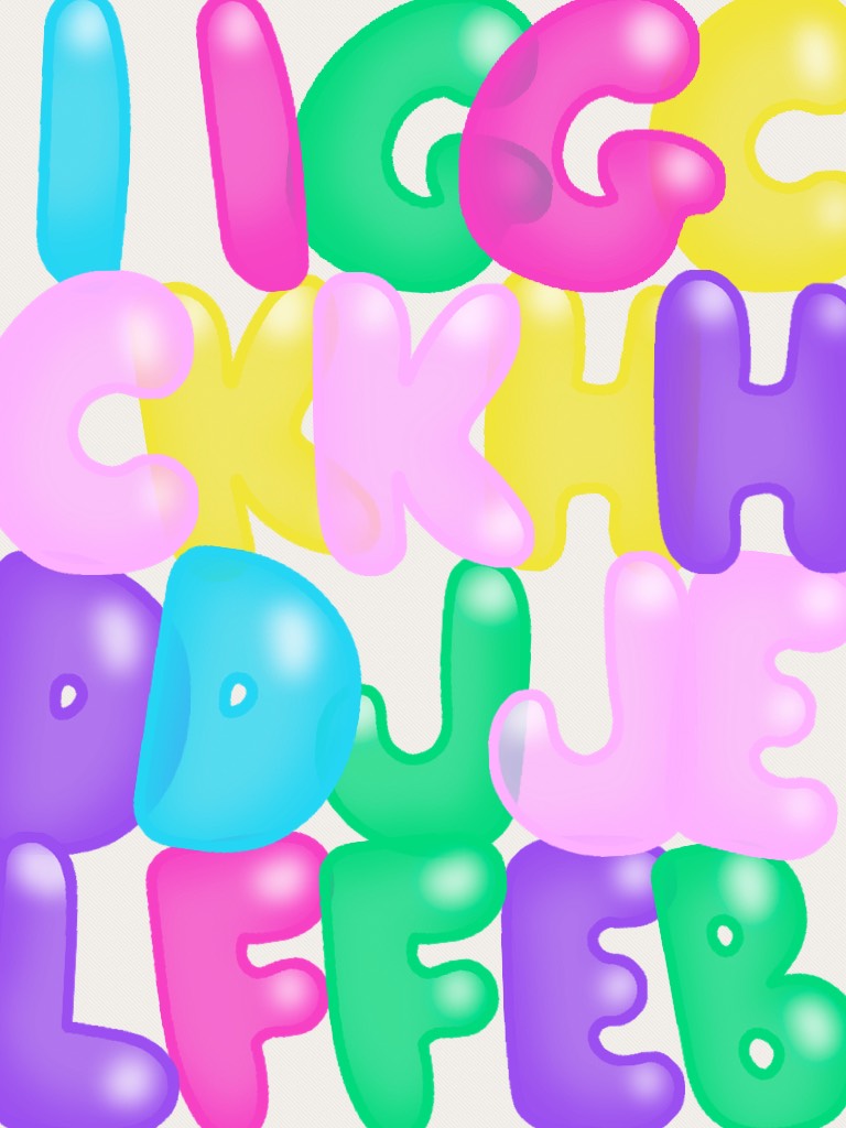 Buuble letters