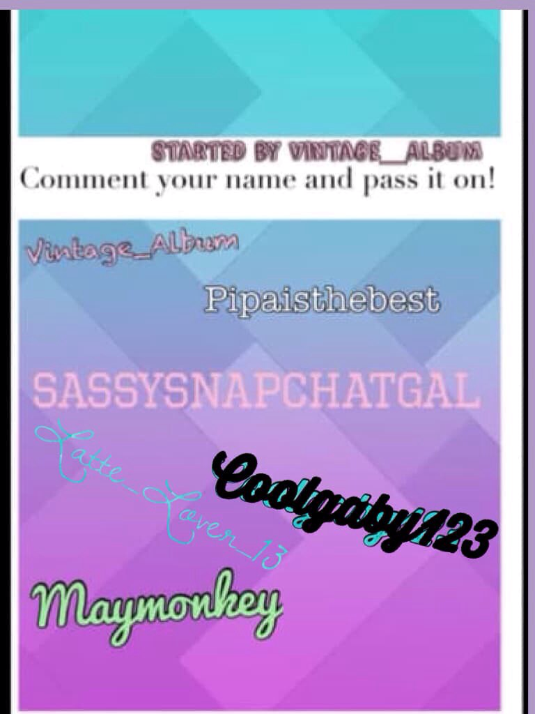 Write your name and repost!