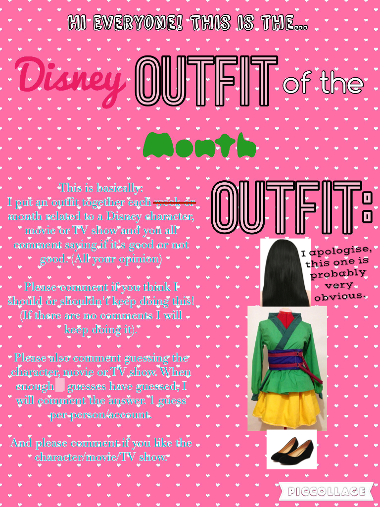 Disney Outfit of the Month! Can you guess who it is?