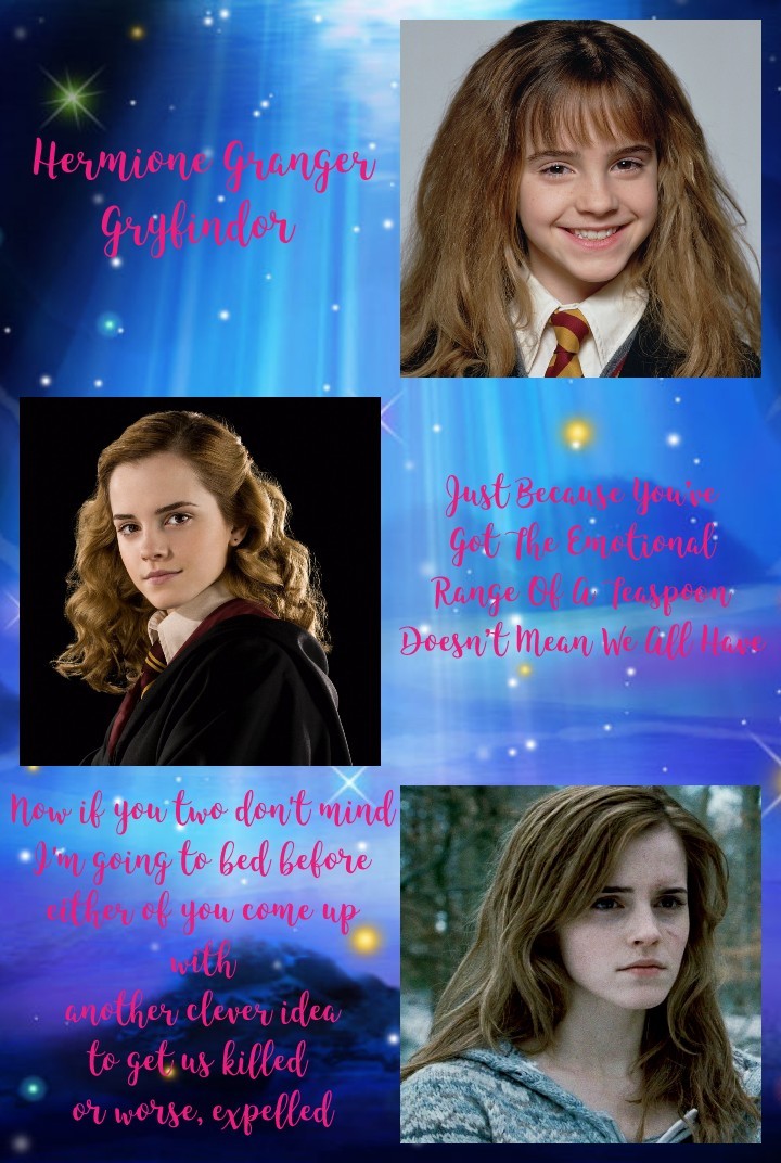 ❤️Tap❤️
Hope you like my one for Hermione Granger ❤️

