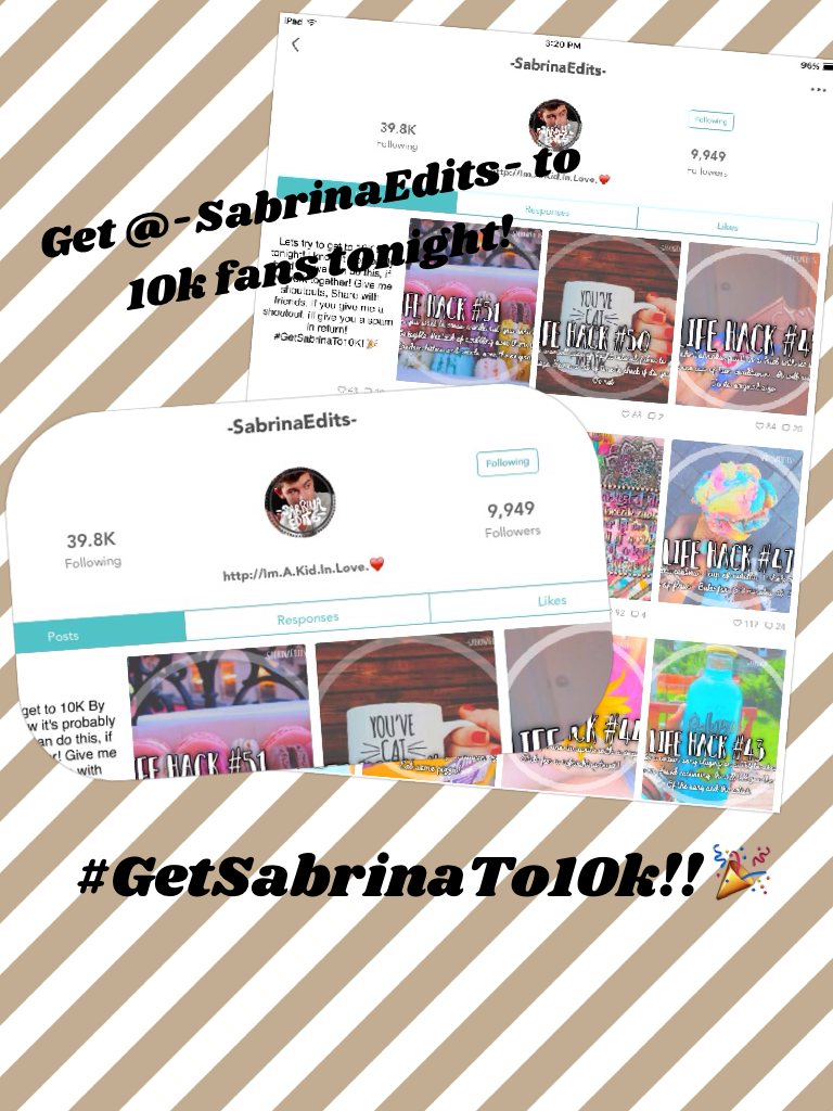 #GetSabrinaTo10k!! 🎉