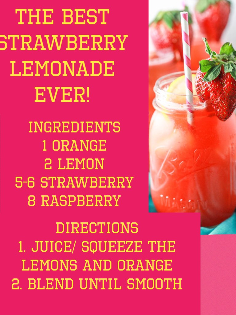 The best strawberry lemonade ever!