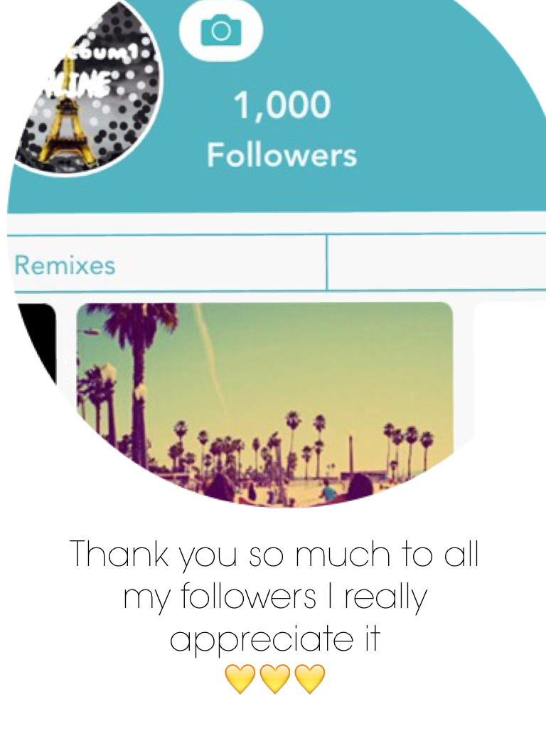 Thank you so much to all my followers I really appreciate it 
💛💛💛