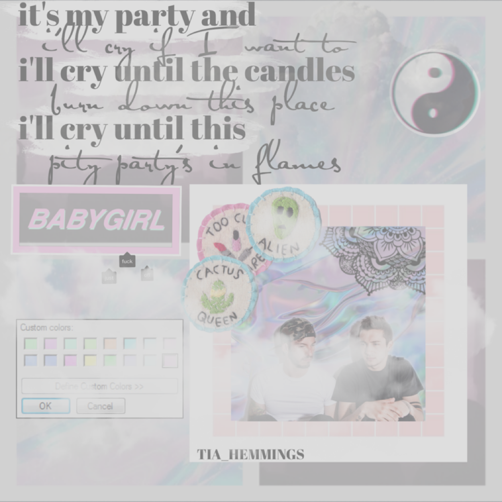 🌵CLICK🌵

Pity party- Melanie Martinez // josh and Tyler just chilling in my collage // 
