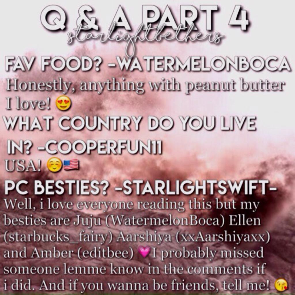 helloooo 😇
q&a part 4 💗 shoutout to these 3 ladies ⬆️ im really sorry if i missed anyone... i probably did 😭 but if you wanna be friends, lemme know! we can talk and get to know each other better 😘 xoxo Helen