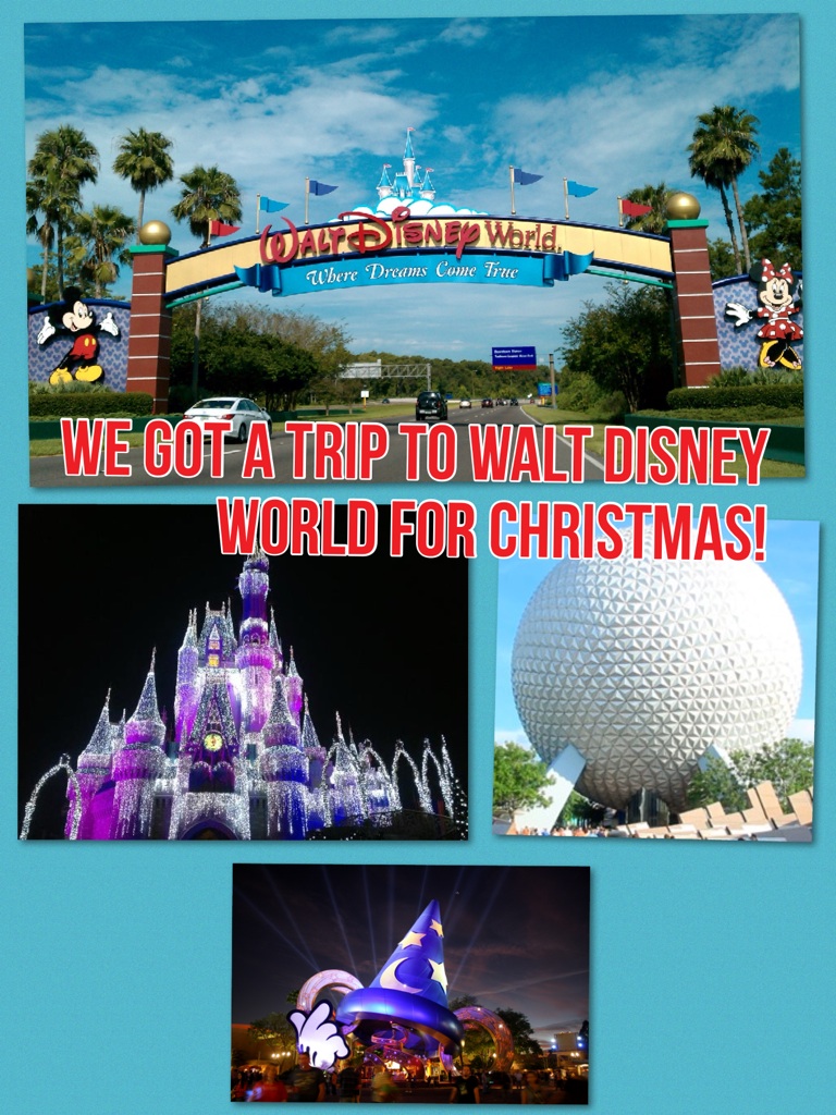 We got a trip to Walt Disney World for Christmas!