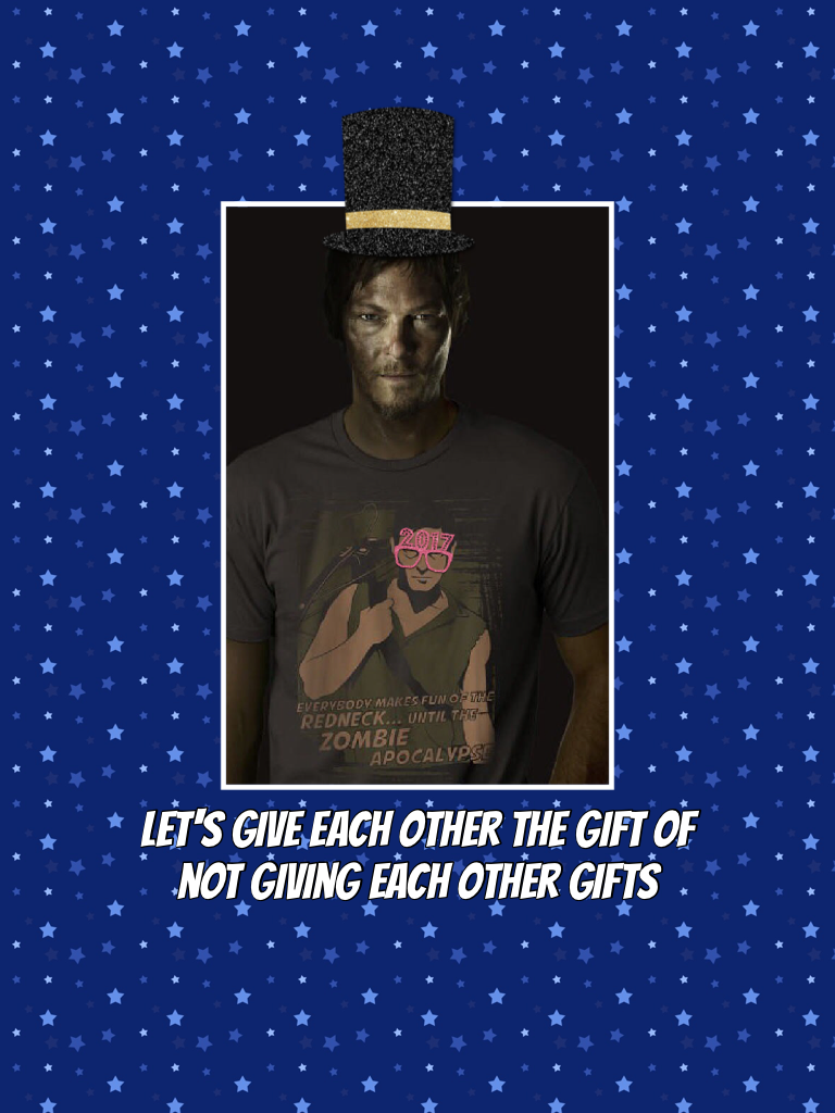 Let's give each other the gift of not giving each other gifts