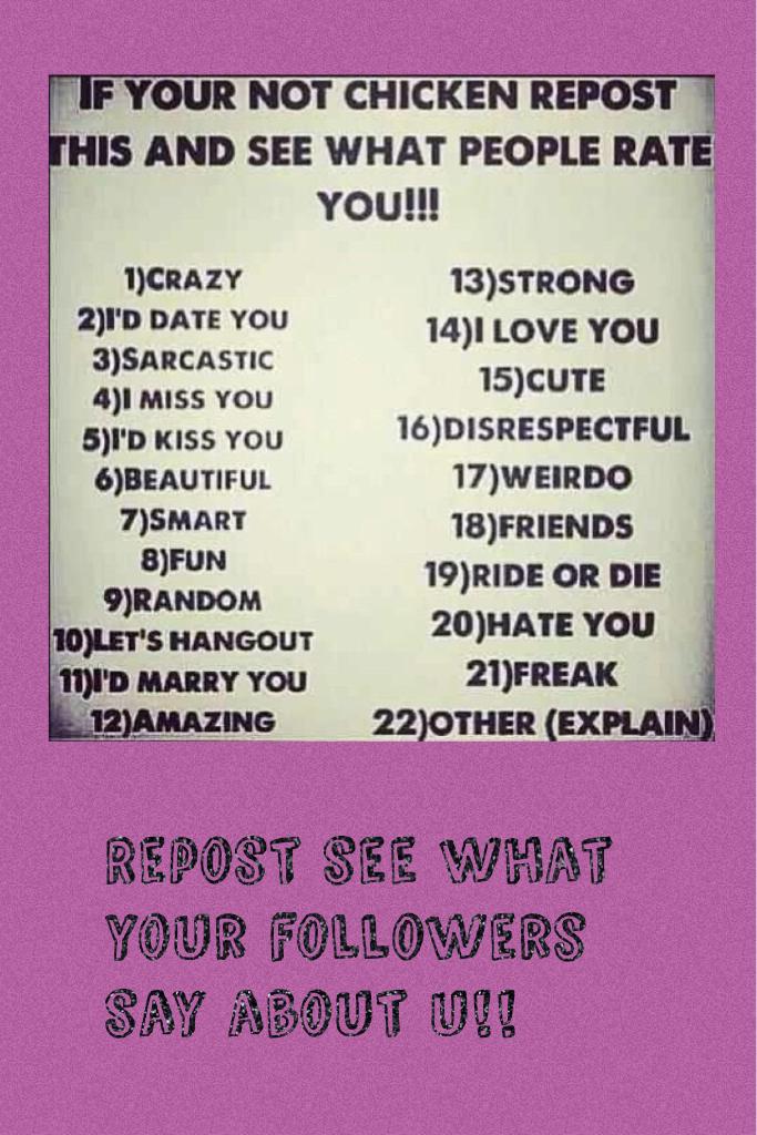 Comment what u rate me!