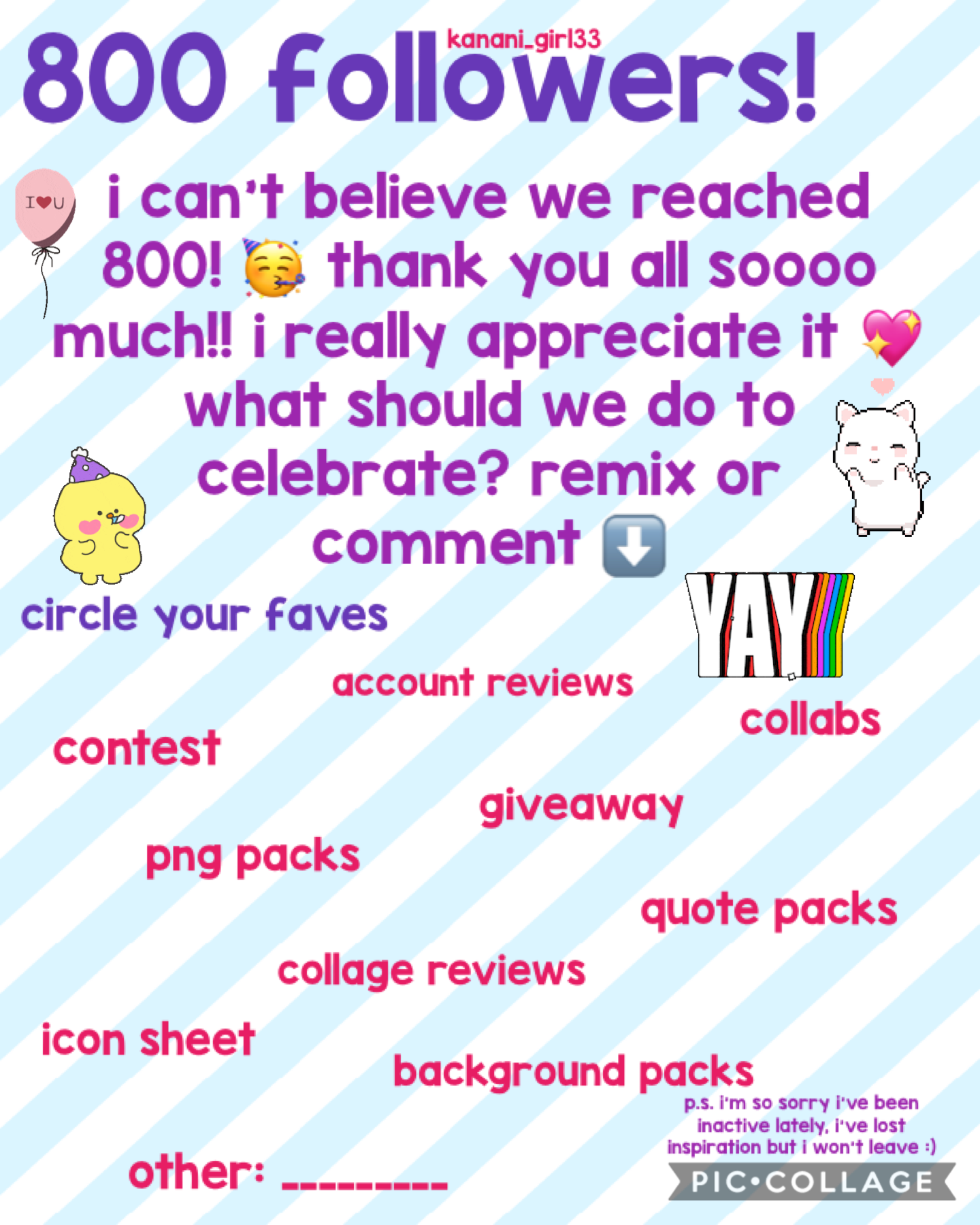WE REACHED 800!!! (tap)
Thank you all so so much i love each and every one of you guys 💖💖 remix or comment celebration ideas! June 21, 2020