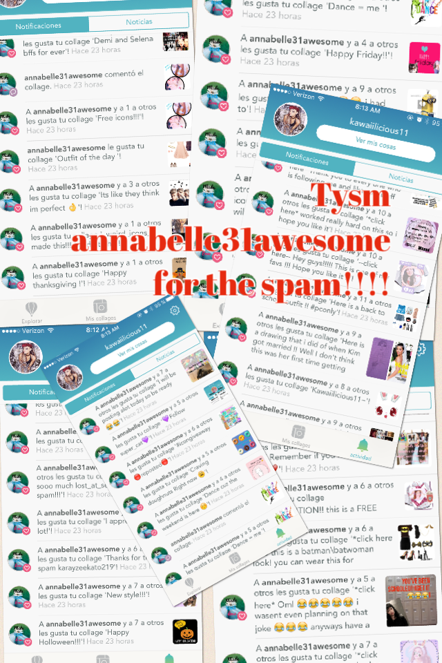 Tysm annabelle31awesome for the spam!!!!