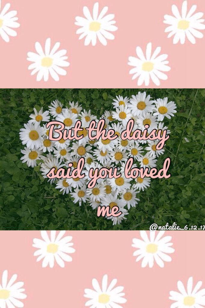 But the daisy said you loved me🌼💔