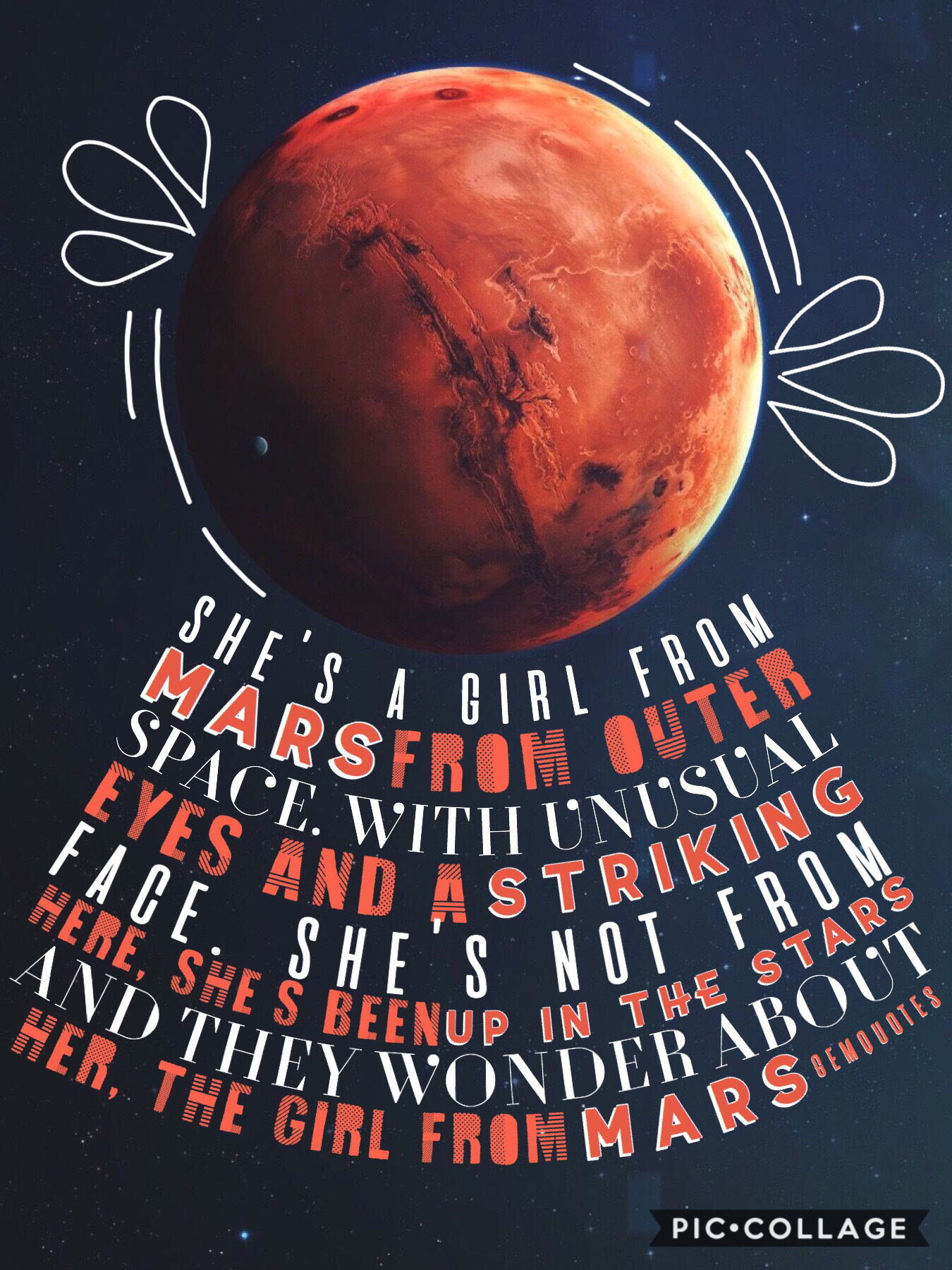 “⭐️tap⭐️”
A mars-tastic edit for you guys! Please excuse that last sentence, I promise ti never say mars-tastic again😂😂 Poem by me :) hoping you guys are having a chill weekend and you’re relaxing! Sending some spaced out vibes and love~💫🌌❤️💕