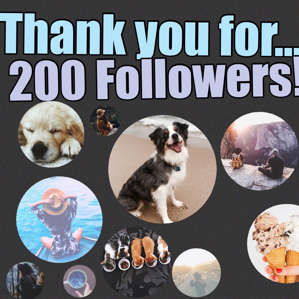 Thank you for...200 followers!