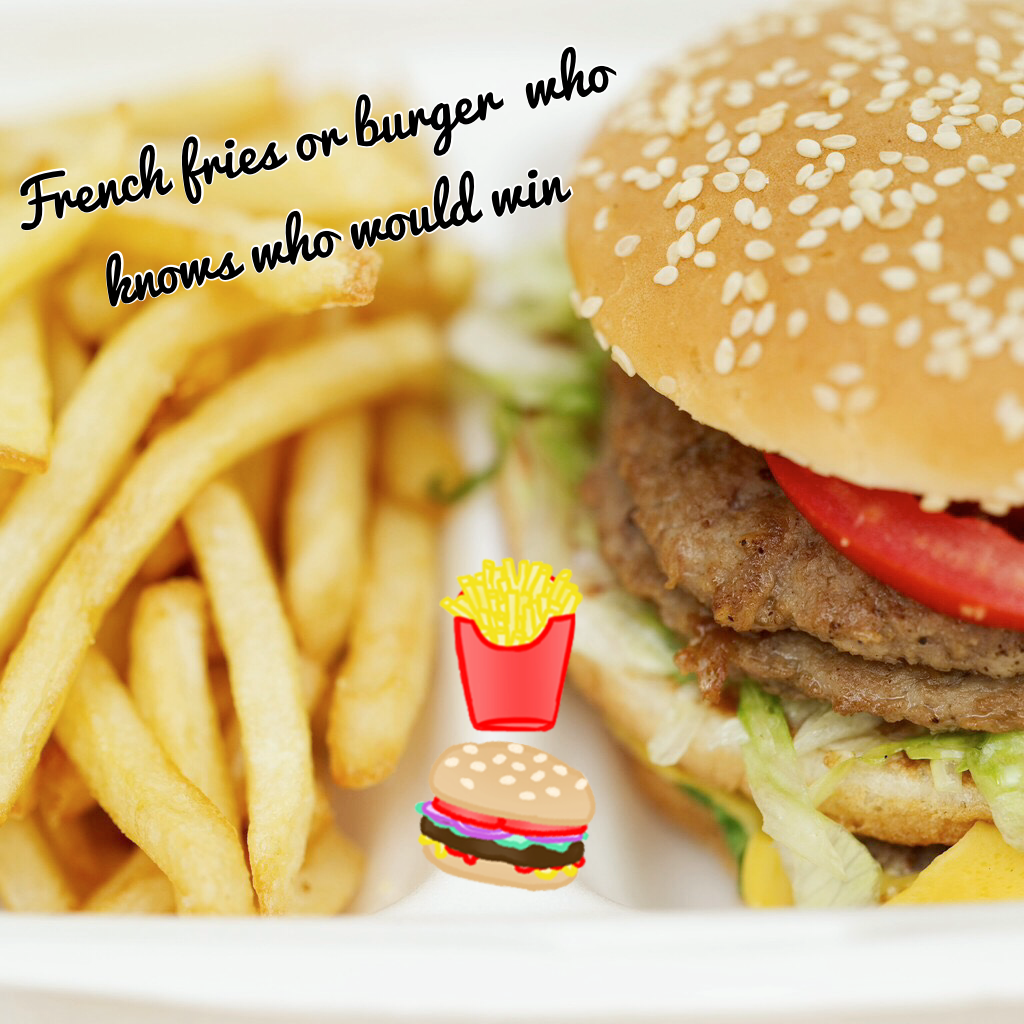 French fries or burger  who knows who would win