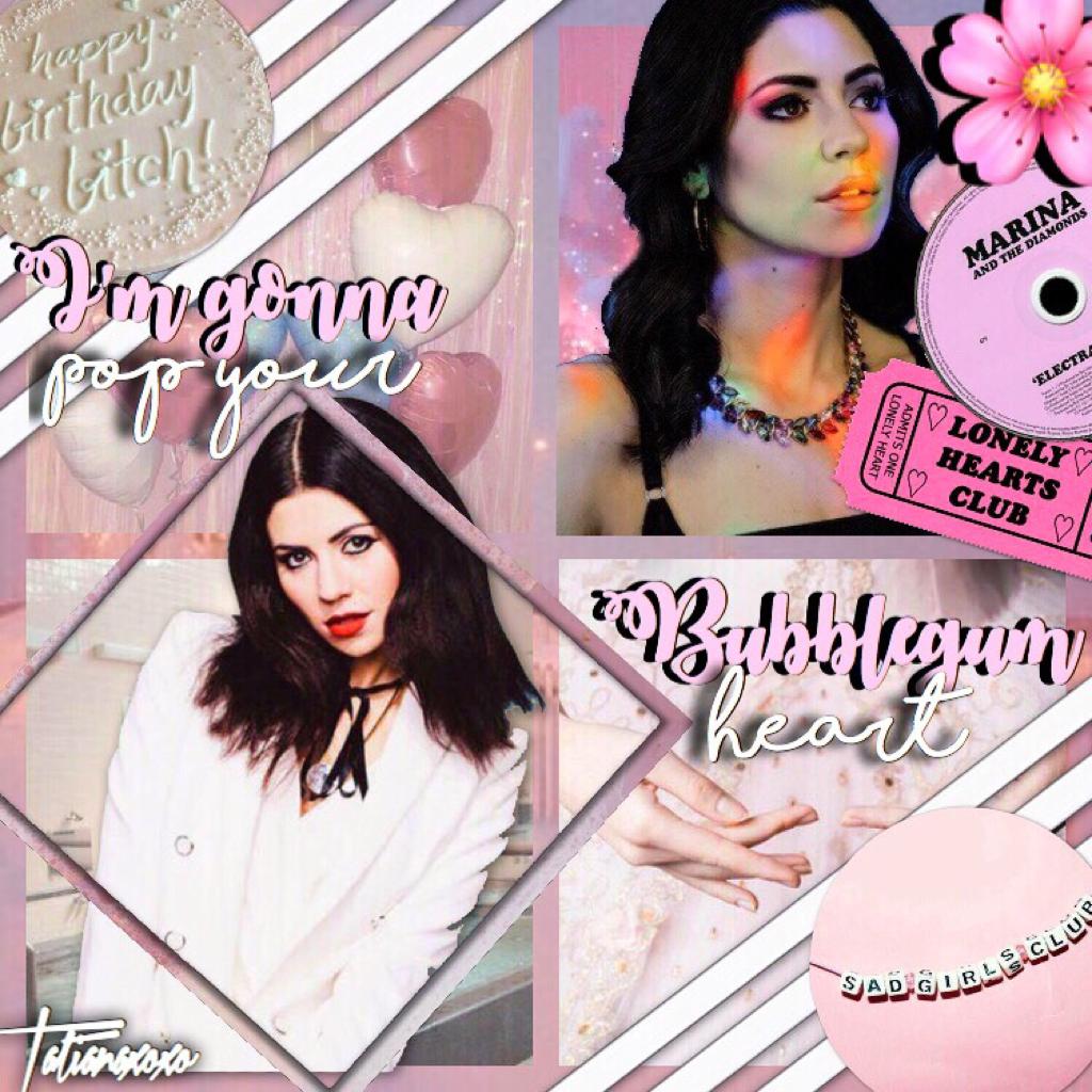 Bubblegum bítch🍭💕thank you to fofo for picking out the Marina song since I couldn't pick😎I love Marina💓 I've said it before but that queen is so dark and mysterious and so underrated like come on höes🙄check comments!!🖤🍼