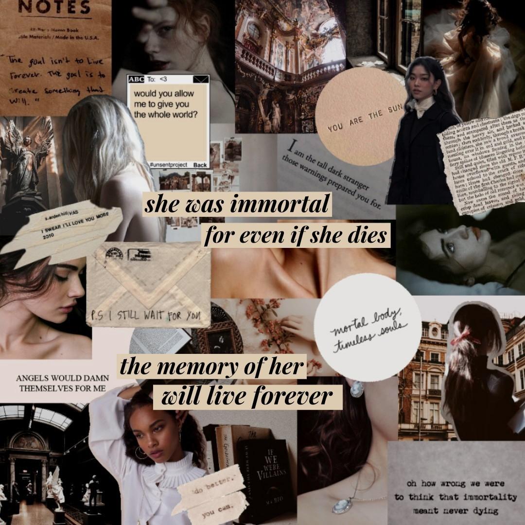 I made this for a contest a while ago. It's kinda dark academia mixed with an infernal devices collection I found on weheartit that I absolutely adore. More caption in comments.