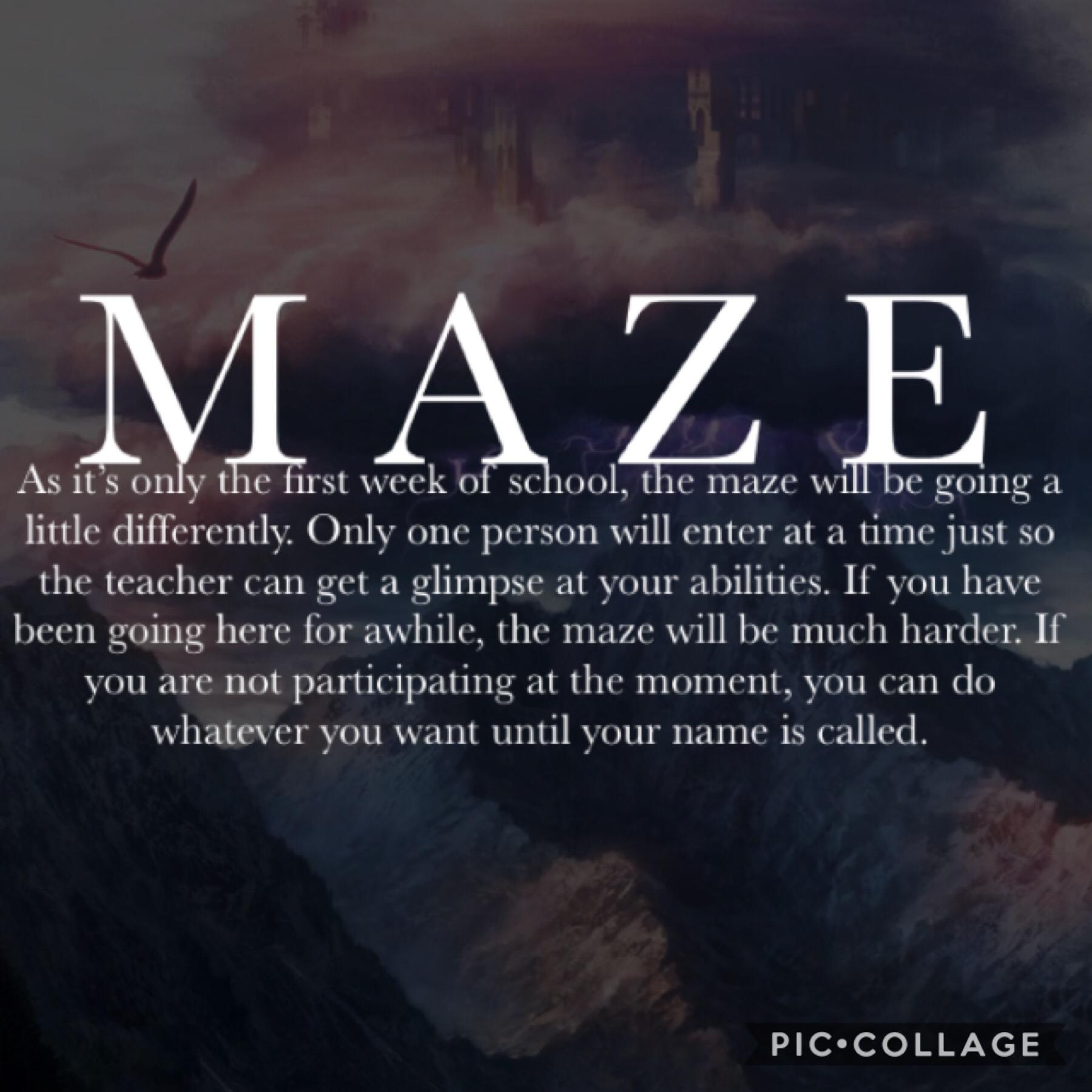 🖤this better post...COME TO THE MAZE MY CHIRREN🖤