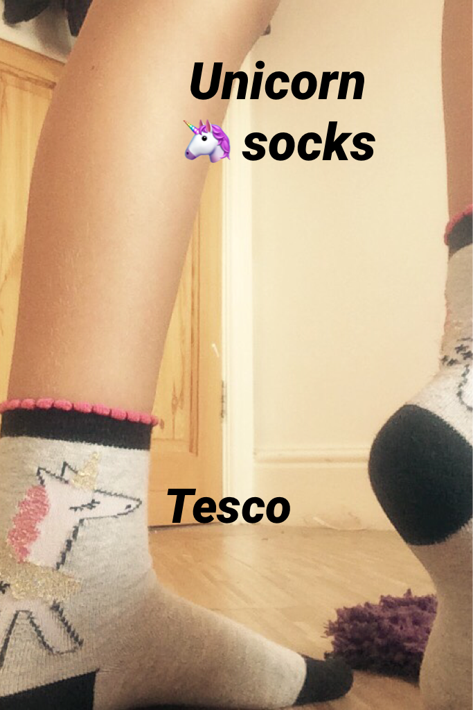 Got them from Tesco #Unicorn 🦄 socks 