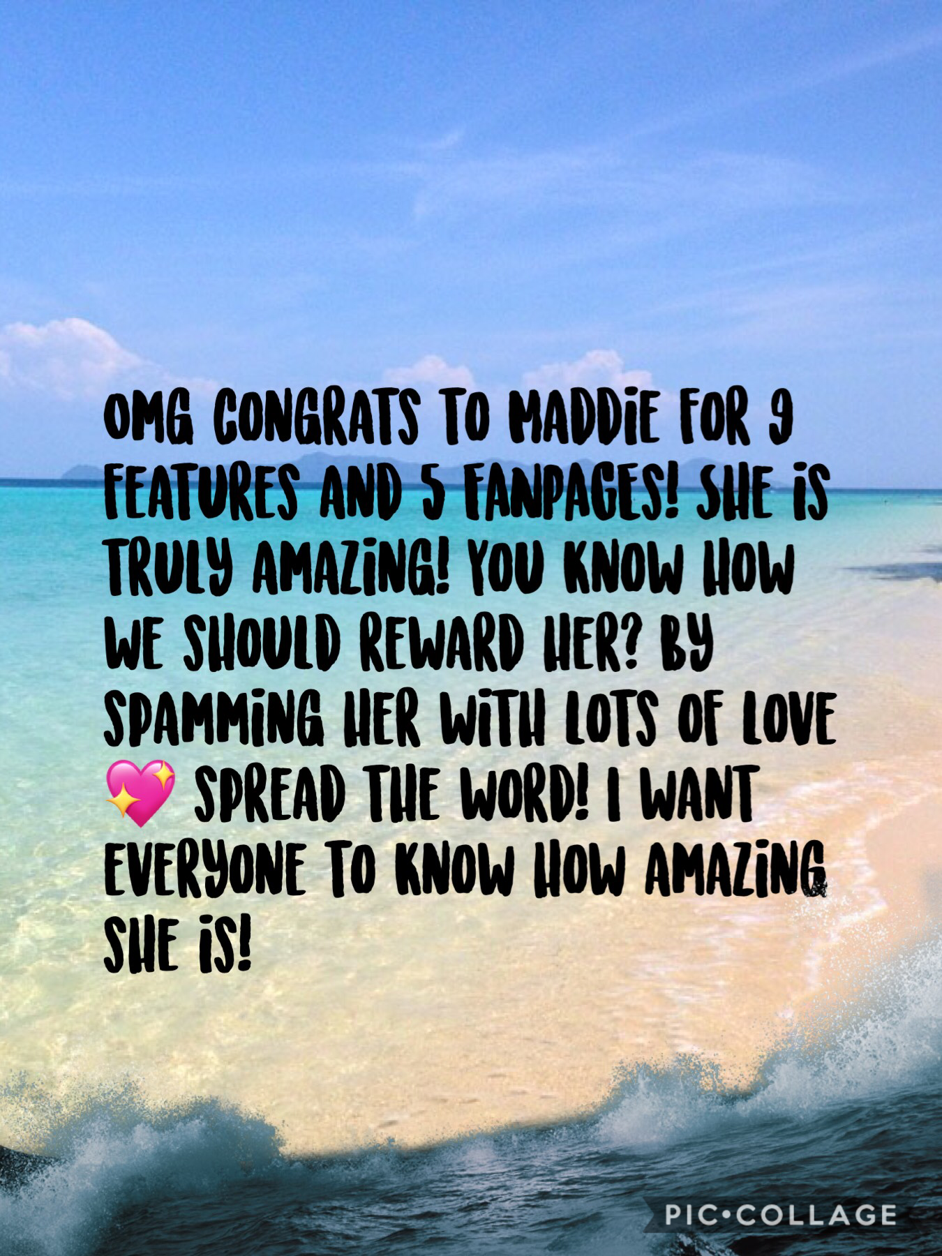 Spread the word! Let’s spam Maddie (-OceanBreeze-) with lots of love💕