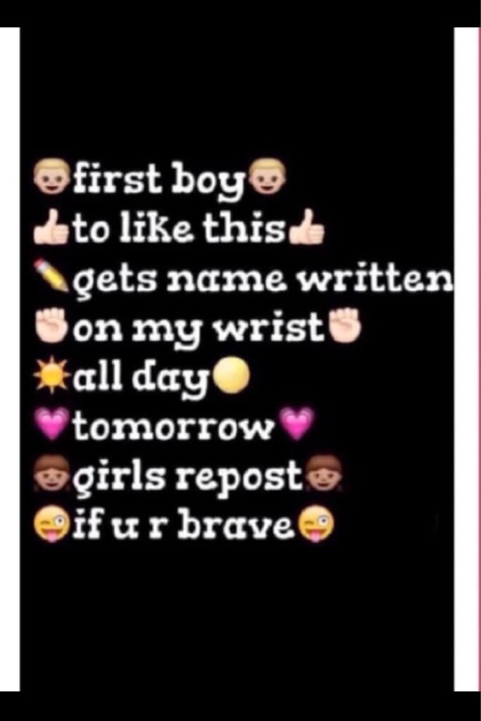 I'm brave, and you girls repost! 