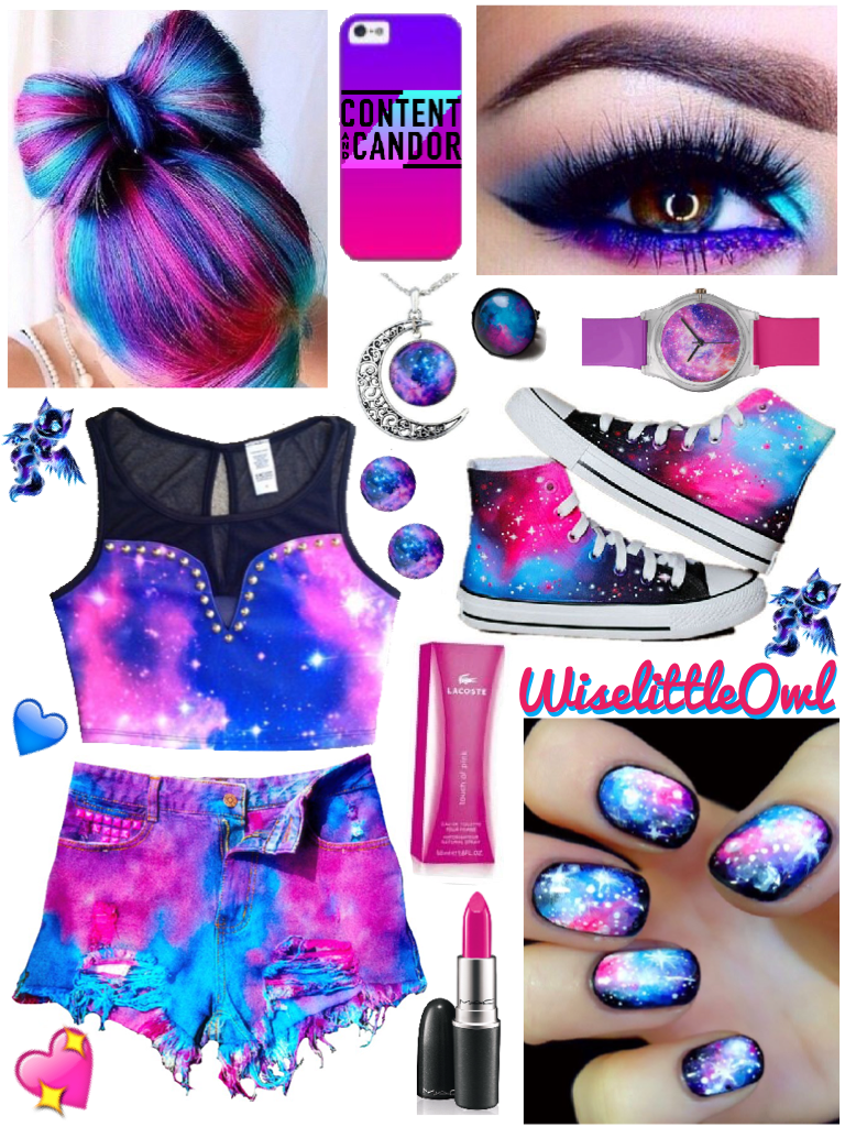 Rainbow Galaxy outfit my last exam is tomorrow and my prom is on Friday! I can't believe I've nearly done high school! 💖🌺😱
