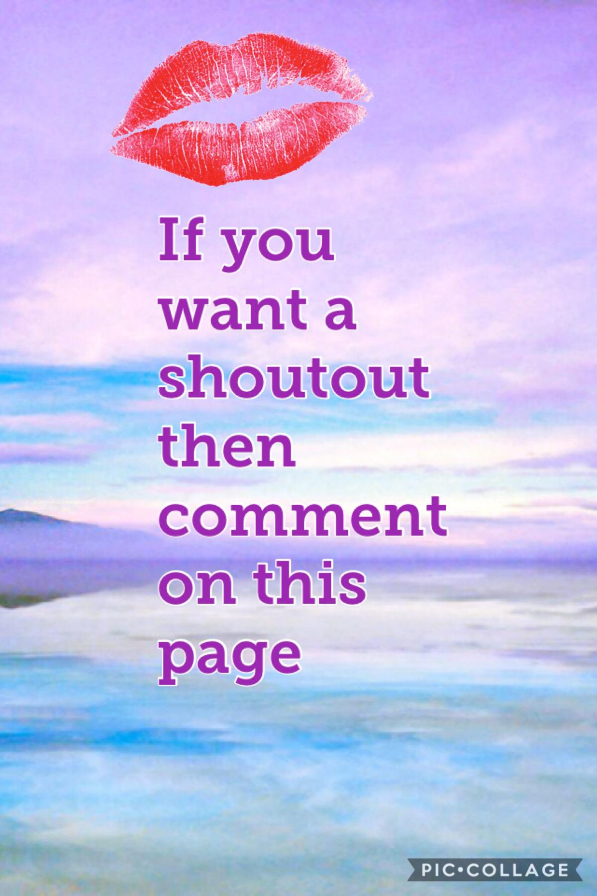 Comment if you want a shoutout!!!👍
