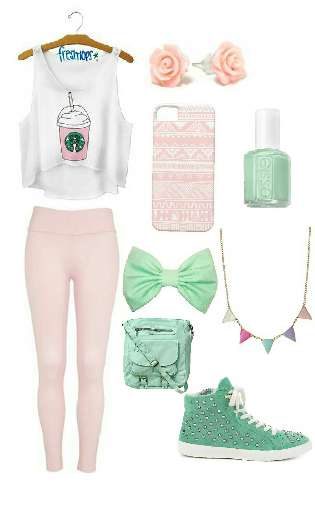 Starbucks/Pastel Outfit 💚💜💛💙✌
