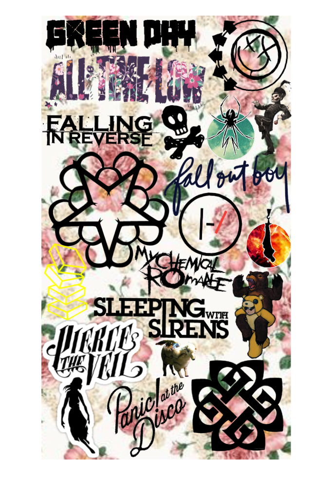 Fall Out Boy, Panic! At The Disco, My Chemical Romance, twenty øne piløts, All Time Low, Green Day, Falling In Reverse, Pierce The Veil, Sleeping With Sirens, Black Veil Brides, Breaking Benjamin, and Patrick Stump phone wallpaper collage for you!