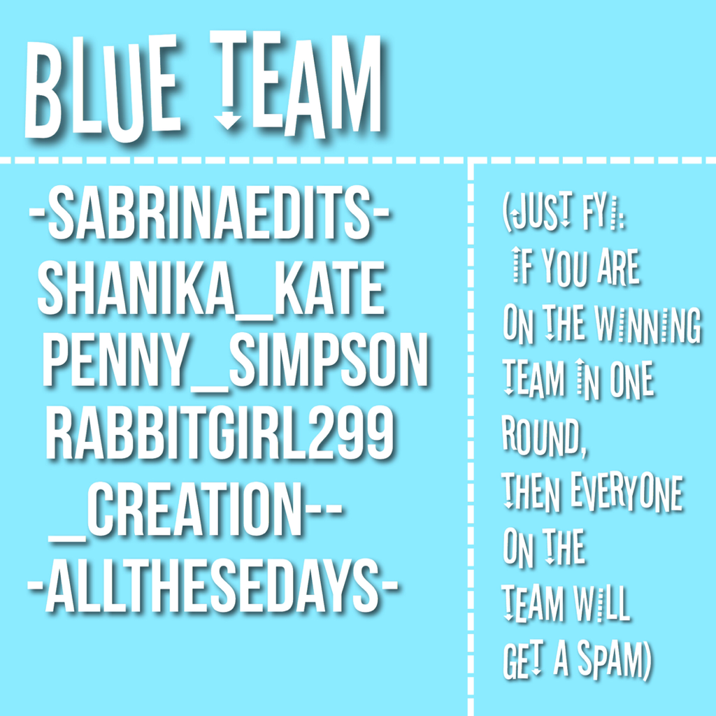 Blue team is full 💙 Congrats! If anyone changes their mind please tell me!