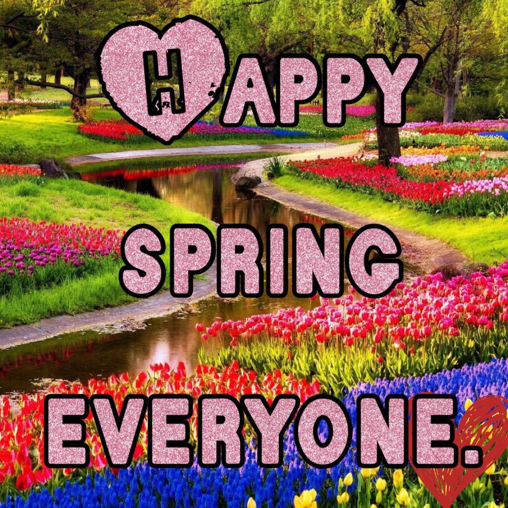 Happy spring everyone.