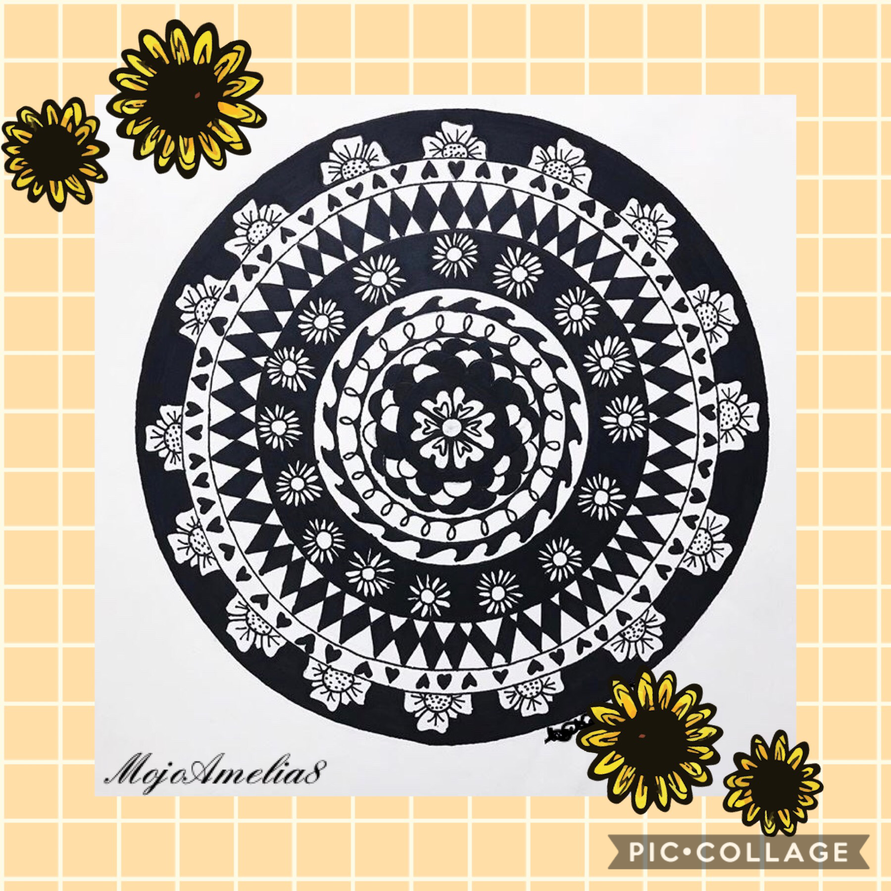 My radial design project for art ☺️ High school has been super busy so I’ve been awful at being active 😂 Sorry 💕 