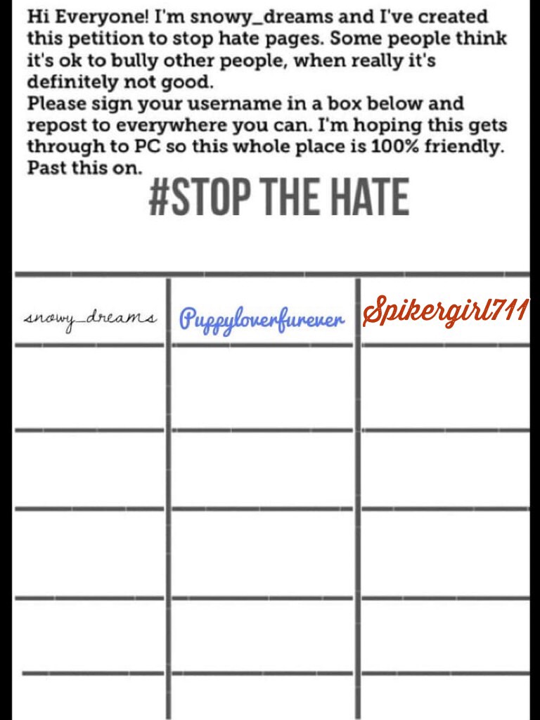 Sign your name and post everywhere 