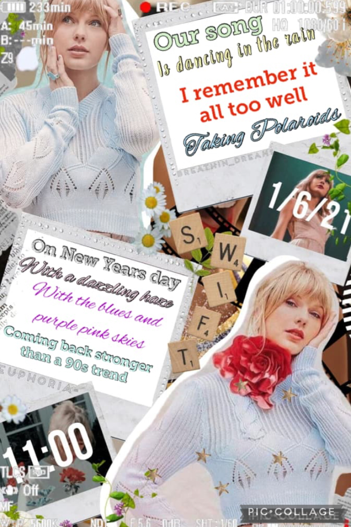 Taylor Swift collage and collab with Euphoria 
