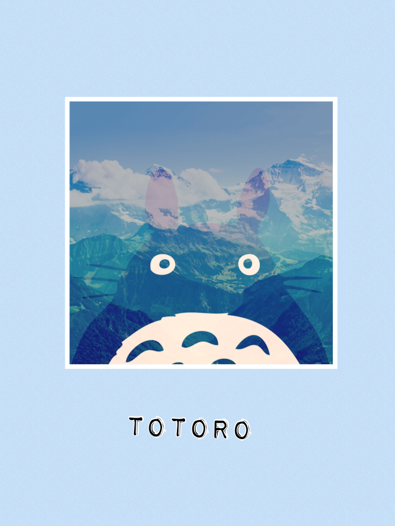 Totoro at a mountain