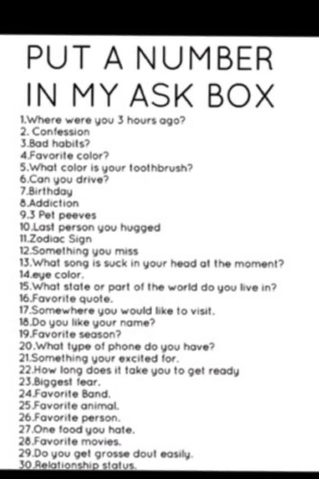Something different😊comment the numbers of the questions you want to ask❤️