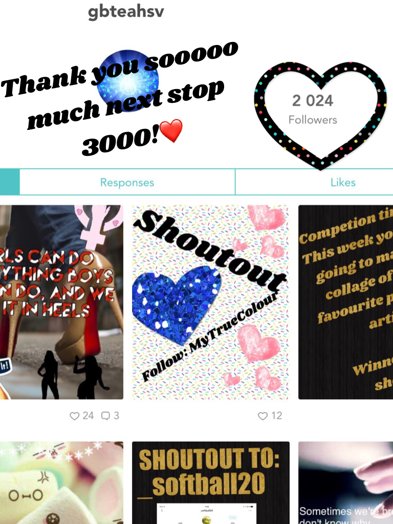 Thank you sooooo much next stop 3000!❤
