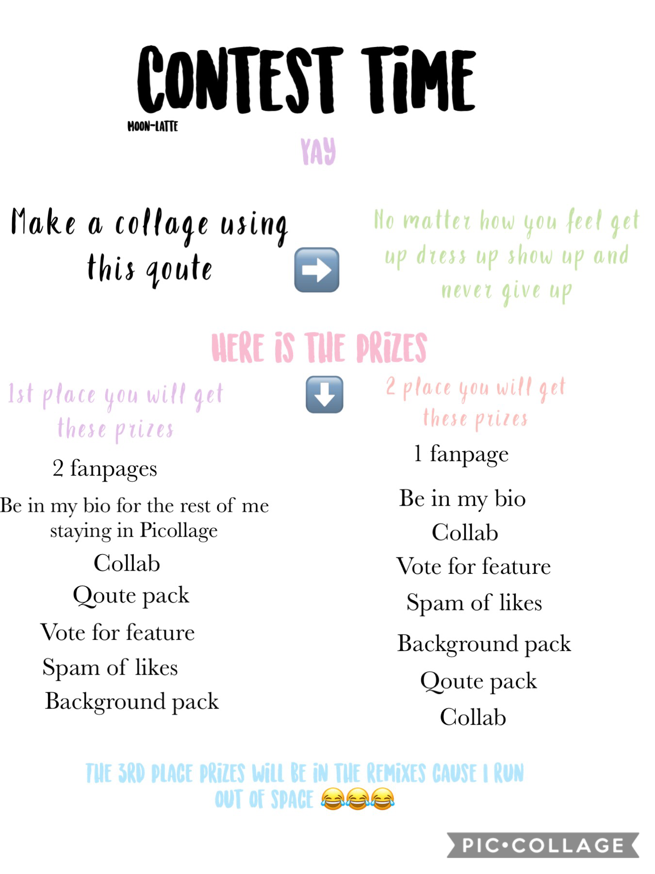 TAPPY 
ENTER MY CONTEST IF YOU ENTER U WILL STILL GET A PRIZE