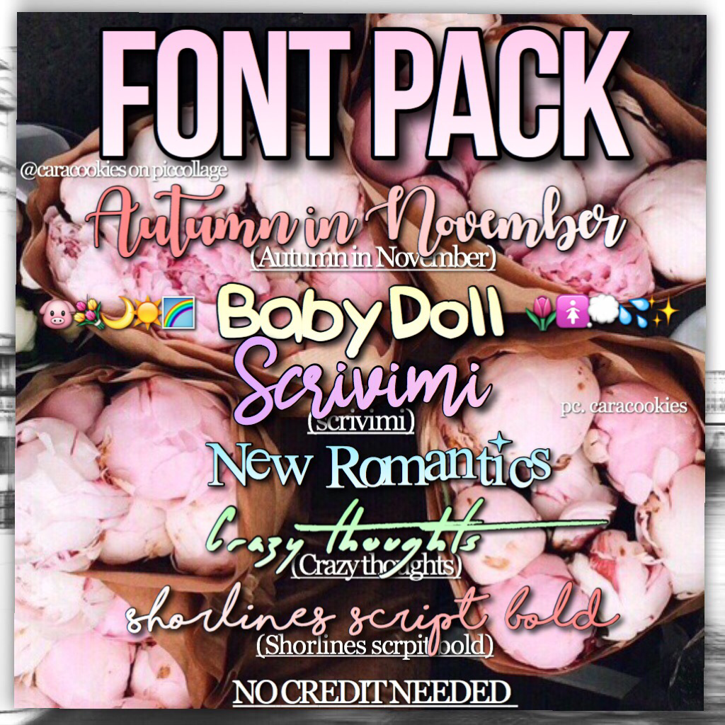 font pack!! Gonna be posting some pngs or maybe an icon forum which one? 💜😘😘- Harley