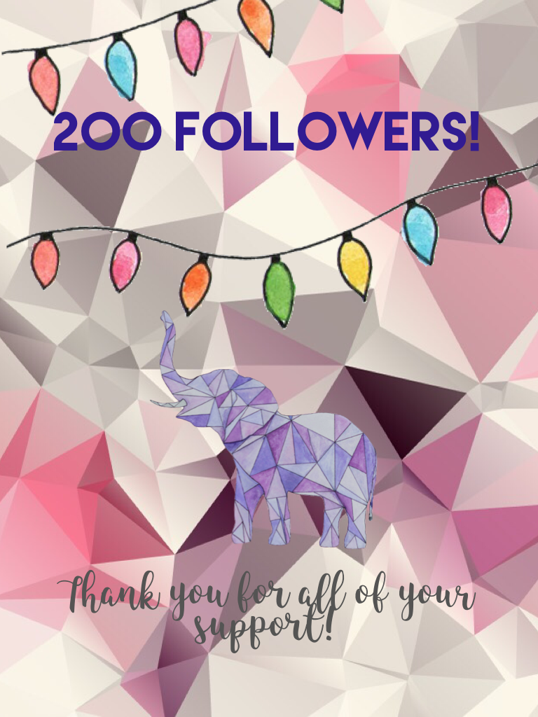 200 followerers! Thanks so much!