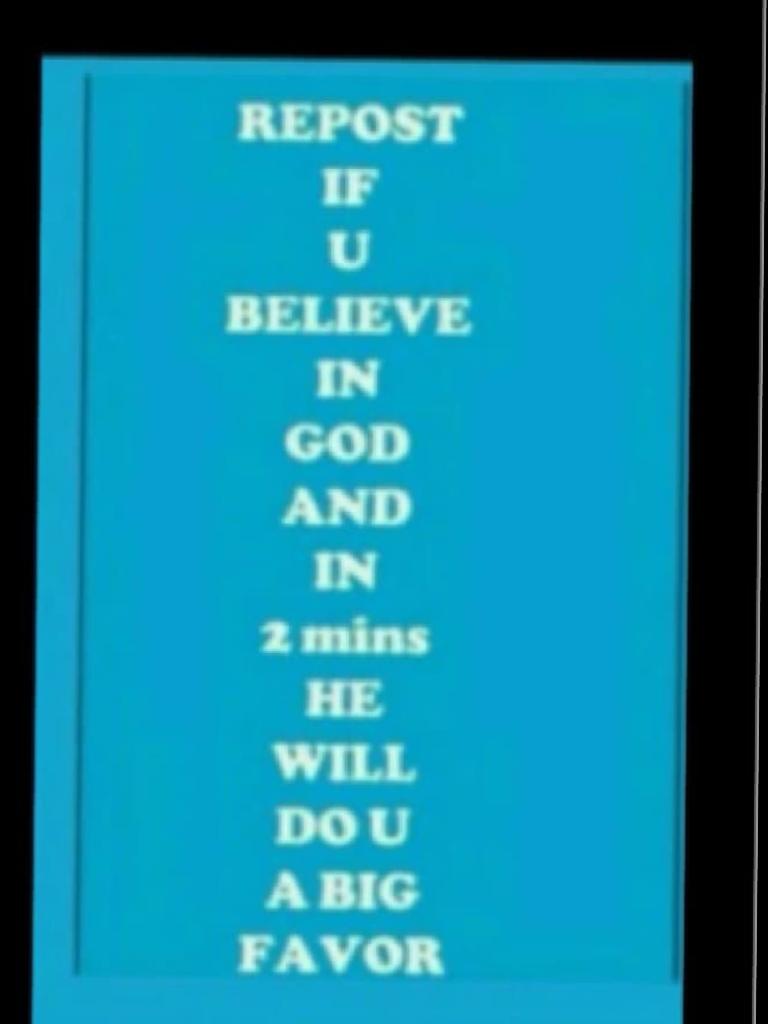 I believe in God!