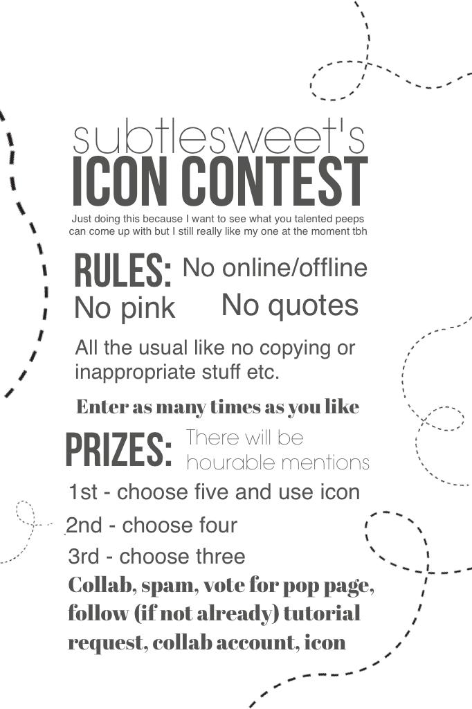 Icon contest please enter!