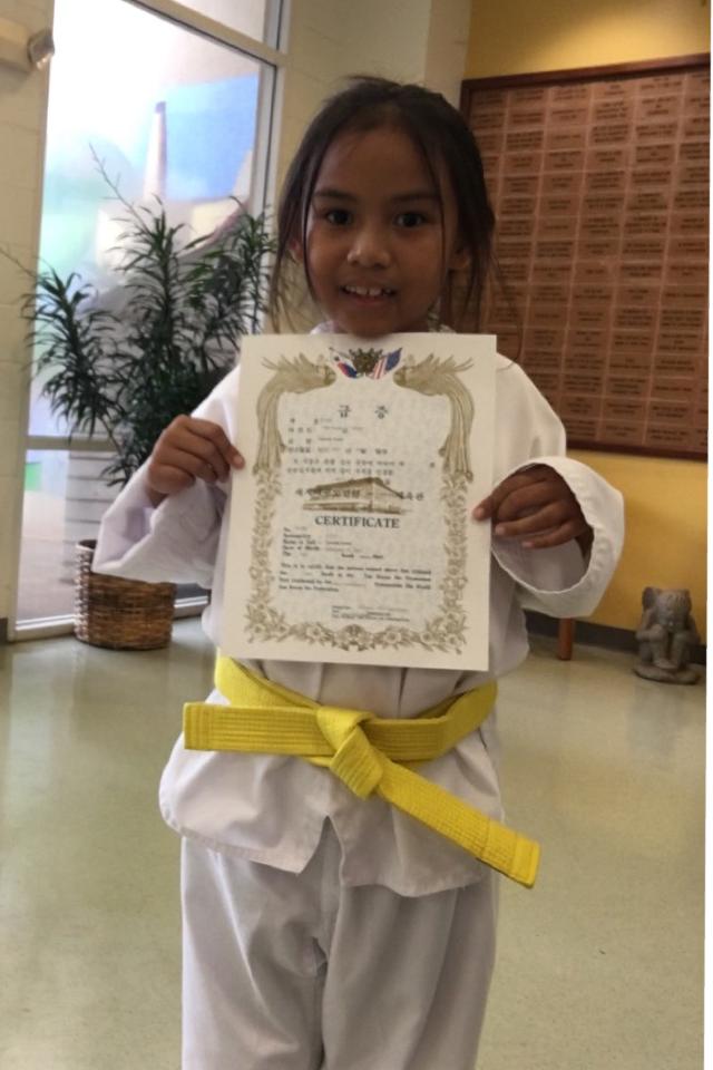 This is my yellow belt