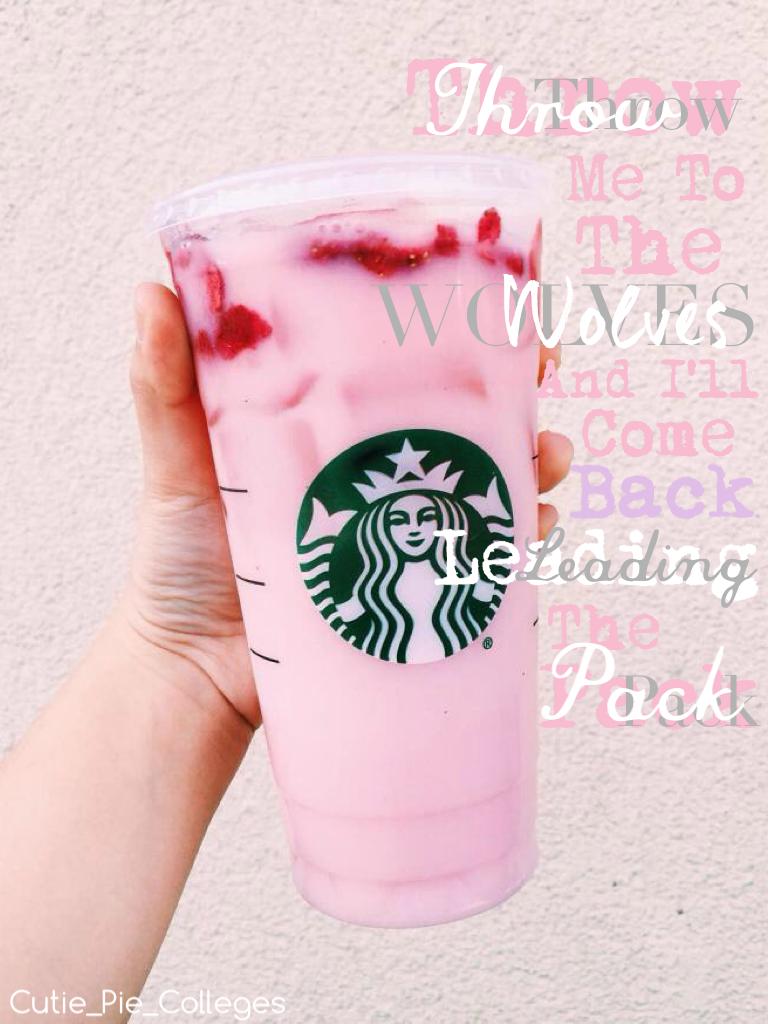 1/4 in my pink theme! Starbucks pink drink looks soooo good!