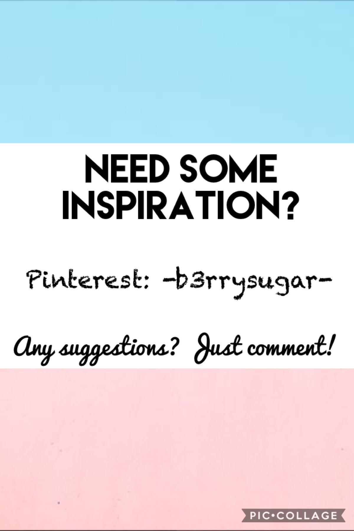 Comment your Pinterest 😝