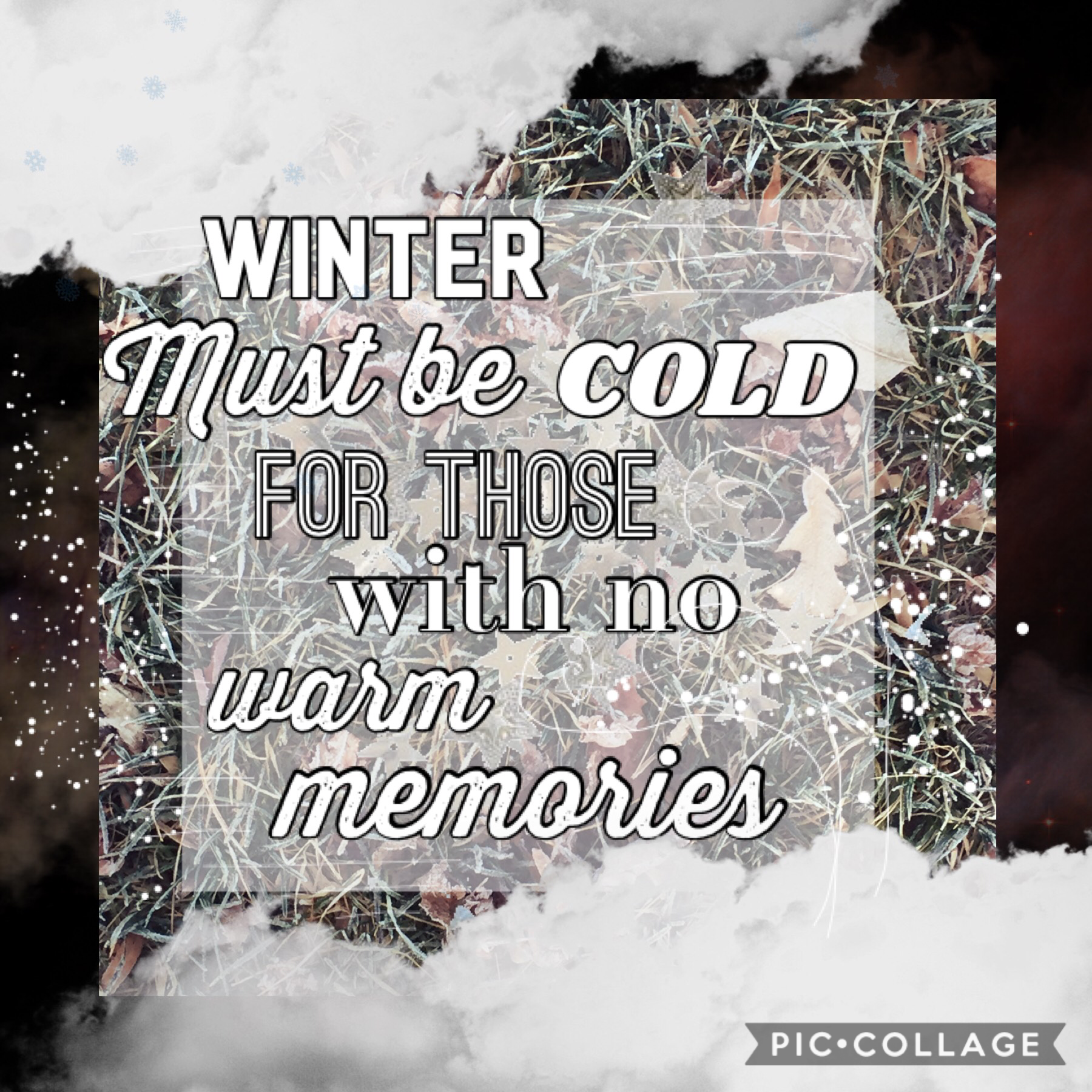 ❄️Winter must be cold for those with no warm memories❄️
I think this turned out pretty well!