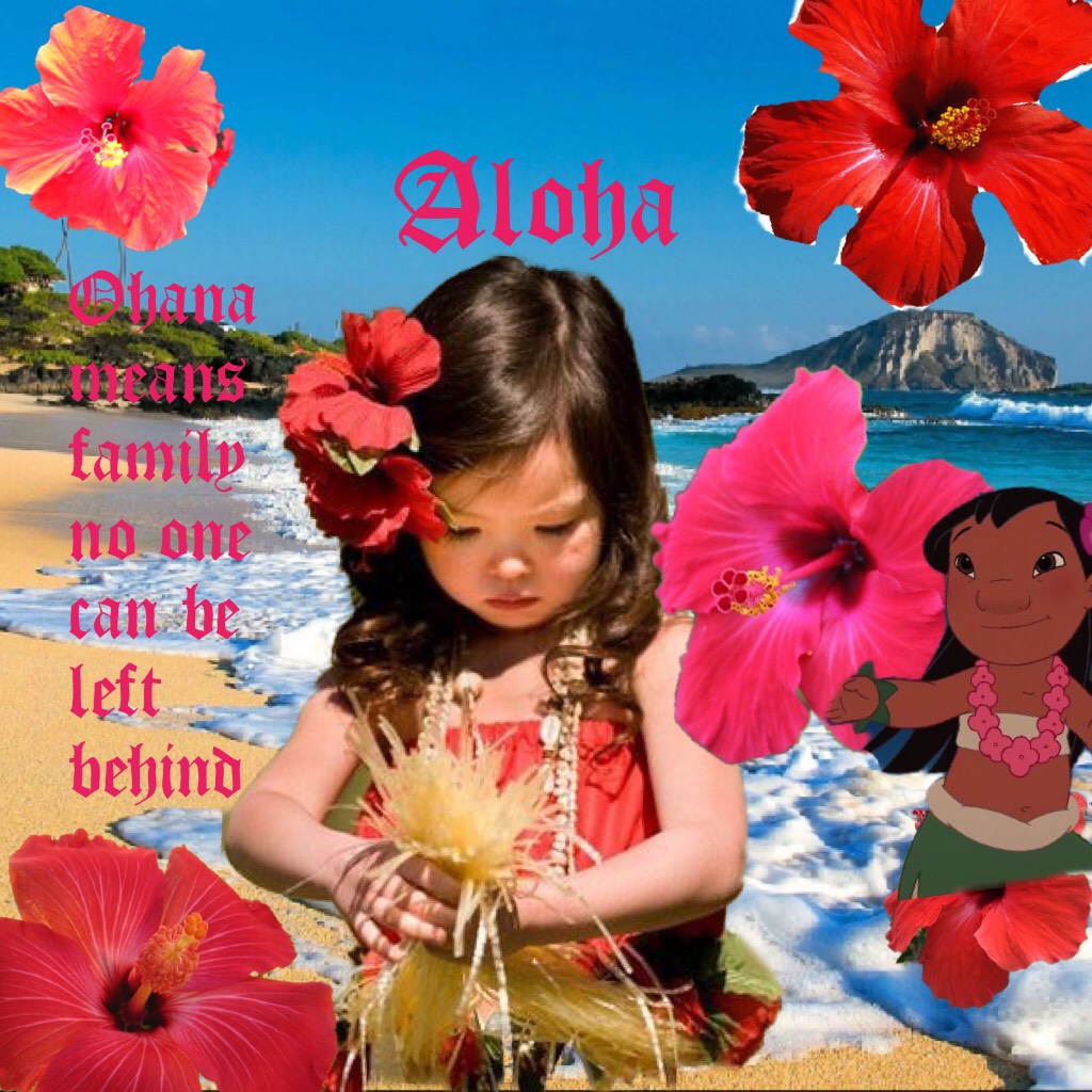 Aloha means family 

Means no can be left behind
