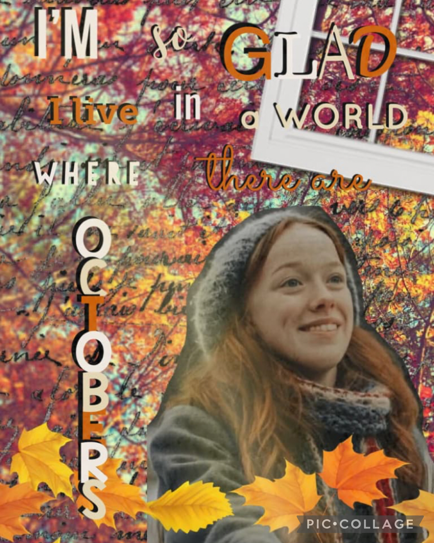 Autumn aesthetic collage with -thedarksideofthemoon-