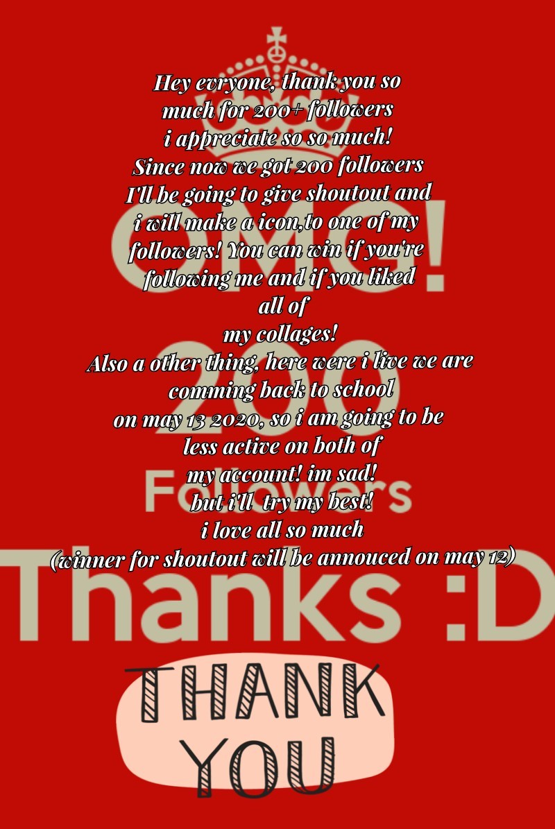 🎁🎉🎊Thanks guys for 200+ followers🎊🎉🎁