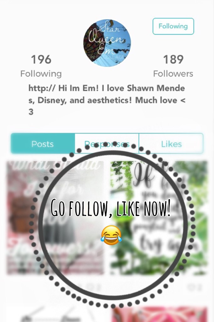 Go follow, like now! 😂